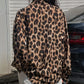 Leopard Print Button-Down Shirt - DAVERRI FASHIONS