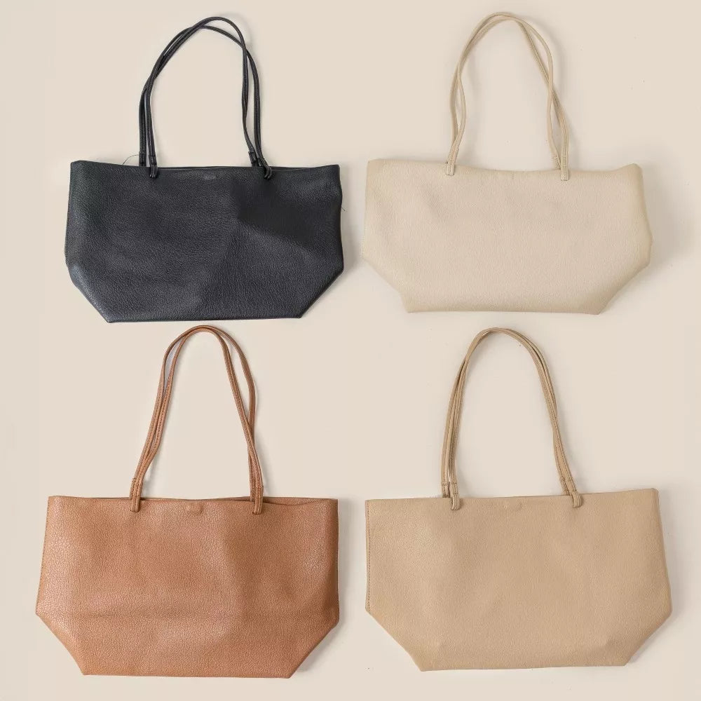 Fame Soft Solid Color Tote Bag | Tote Bags Daverri Fashions