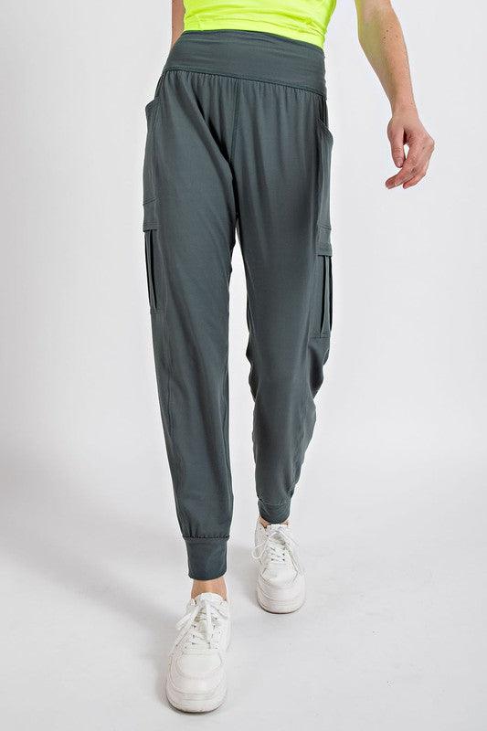 Rae Mode Butter Joggers With Side Pockets Smoked Spruce Lounge Pants