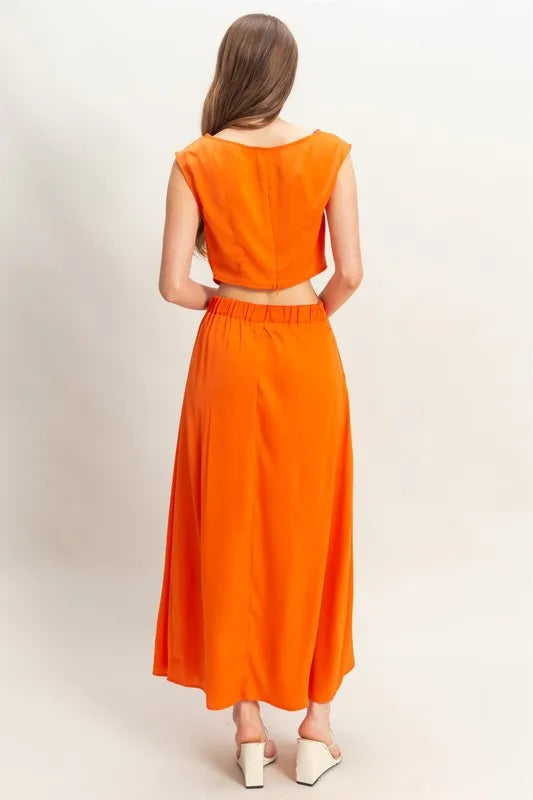 HYFVE Sleeveless Top and Maxi Skirt Set Outfit Sets