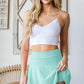 Heimish Full Size High Waist Skort Plus Size Mint M Skorts