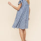 Haptics Double Ruffle Sleeve Dress with Side Pockets Knee Length Dresses