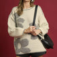 Umgee Floral Jacquard Knit Sweater Cream - DAVERRI FASHIONS