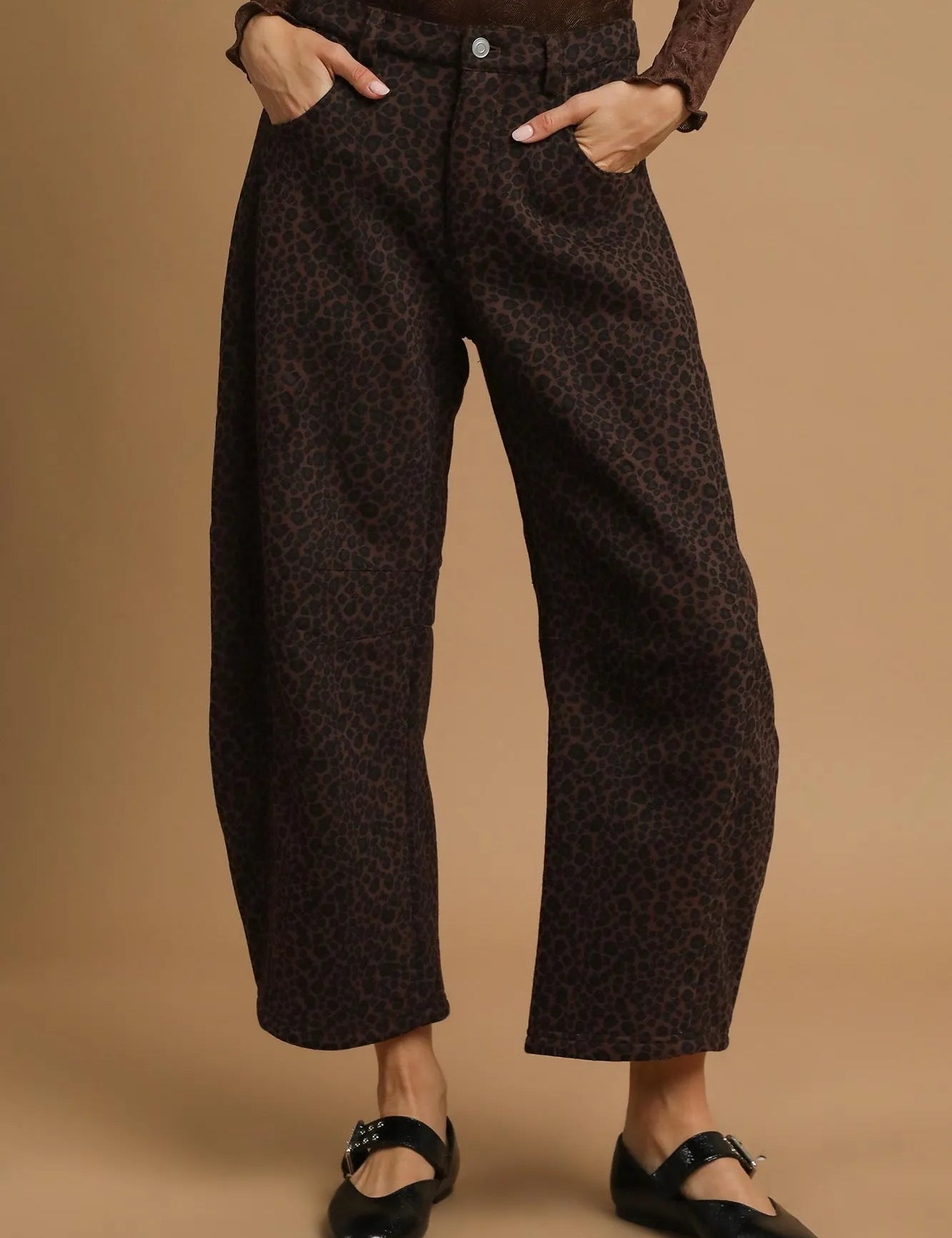 Umgee Leopard Print Wide Leg Pants | Pants Daverri Fashions