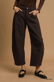 Umgee Leopard Print Wide Leg Pants | Pants Daverri Fashions