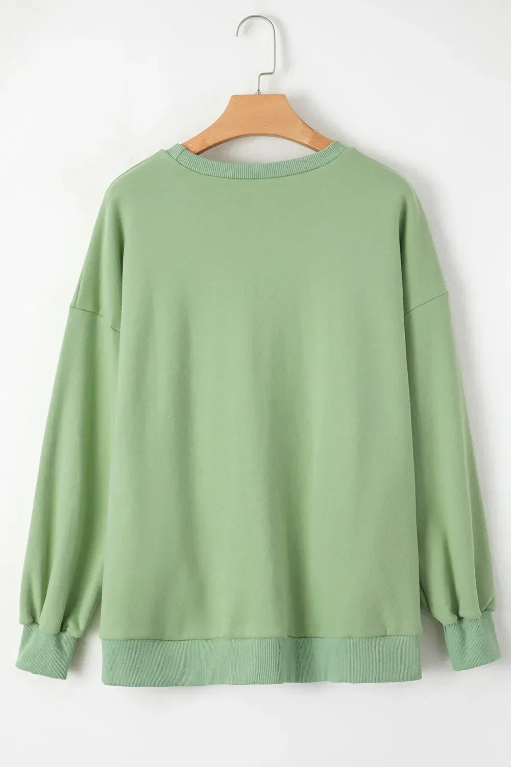 Round Neck Long Sleeve Sweatshirt - DAVERRI FASHIONS