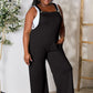Double Take Full Size Wide Strap Overall with Pockets Overalls