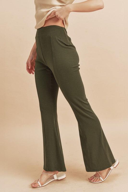 Aemi + Co High Waist Flare Pants | Pants Daverri Fashions