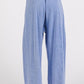 Mittoshop Mineral Wash Elastic Waist Baarrel Leg Baggy Pants Pants