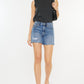 Kancan Distressed High Waist Denim Shorts Medium