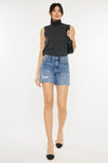 Kancan Distressed High Waist Denim Shorts - DAVERRI FASHIONS