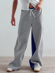 Striped Wide Leg Jeans | Pants Daverri Fashions