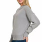 Zenana Wide Neckband Drop Shoulder Sweater - DAVERRI FASHIONS