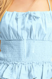 HYFVE Poplin Smocked Waist Summery Cami Top | Daverri Fashions