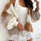 Color Block Drop Shoulder Cardigan - DAVERRI FASHIONS