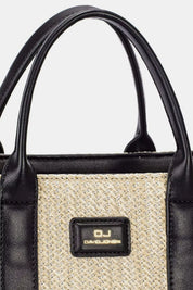 David Jones Square Woven Tote Handbag | Tote Bags Daverri Fashions