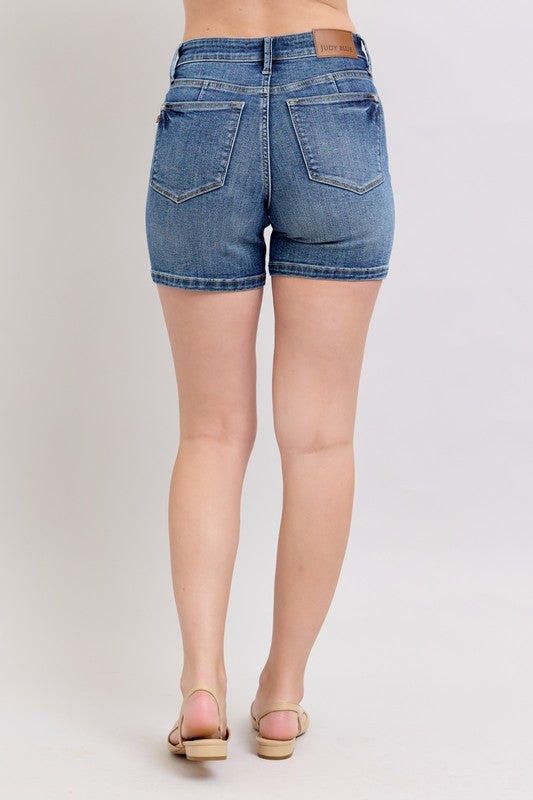 Judy Blue Full Size High Waist Denim Shorts Plus Size Denim Shorts