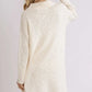 Umgee Full Size High Low Long Sleeve Boucle Sweater Dress Plus Size - DAVERRI FASHIONS