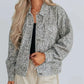 Leopard Button Up Denim Jacket - DAVERRI FASHIONS