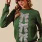 SO ME Sequins Bow Ribbon Embellished Christmas Sweater - DAVERRI FASHIONS