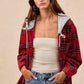 BiBi Brushed Plaid Hooded Jacket - DAVERRI FASHIONS