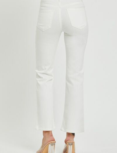 RISEN Full Size Mid Rise Jeans with Pockets