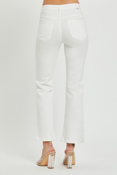 RISEN Full Size Mid Rise Jeans with Pockets