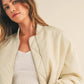 MABLE Back Ruched Utiltiy Bomber Jacket