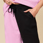 Double Take Full Size Texture Contrast T-Shirt and Wide Leg Pants Set Outfit Sets