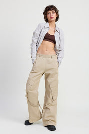 CARGO PANTS WITH POCKET DETAIL | Daverri Fashions