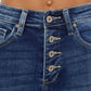 Kancan Full Size Cat's Whiskers Button Fly Denim Shorts - DAVERRI FASHIONS