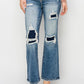 Risen Full Size High Rise Distressed Ankle Flare Jeans - DAVERRI FASHIONS