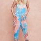 BiBi Tie Dye Knit Mid-length Casual Jumpsuit Jumpsuits