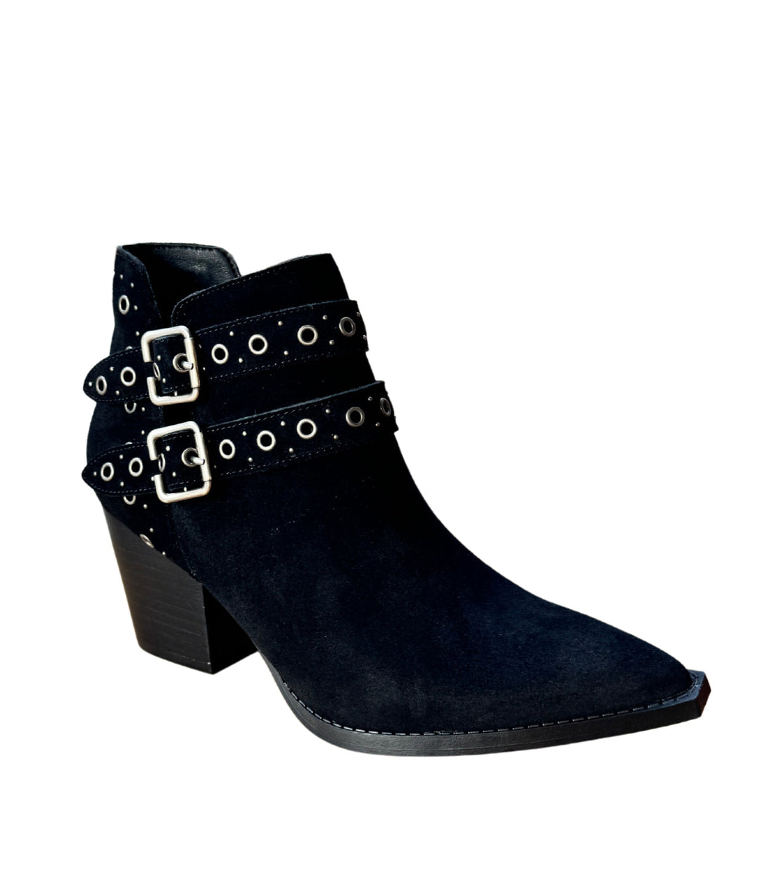 Elsa Suede Ankle Boot in Black Shoes