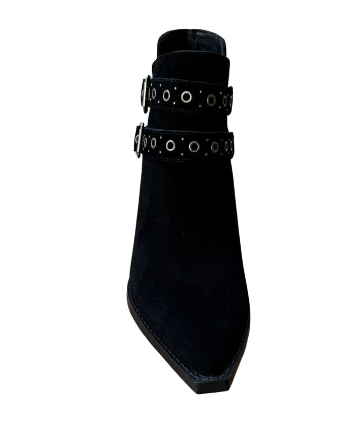 Elsa Suede Ankle Boot in Black Shoes