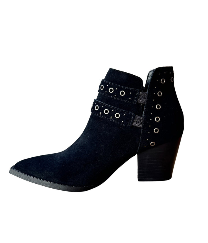 Elsa Suede Ankle Boot in Black Shoes