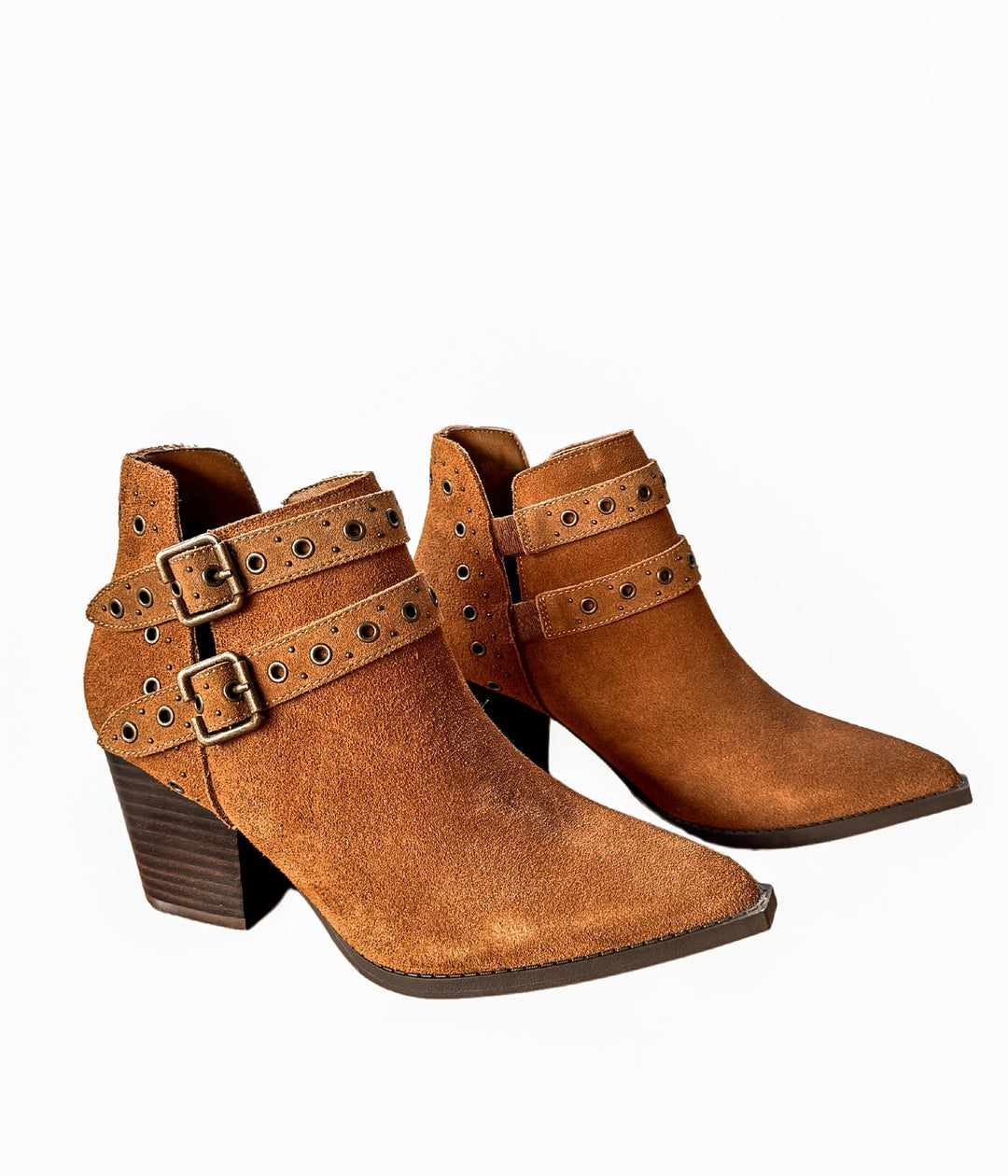 Elsa Suede Ankle Boot in Tan Shoes