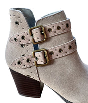 Elsa Leather Ankle Boot in Taupe Shoes