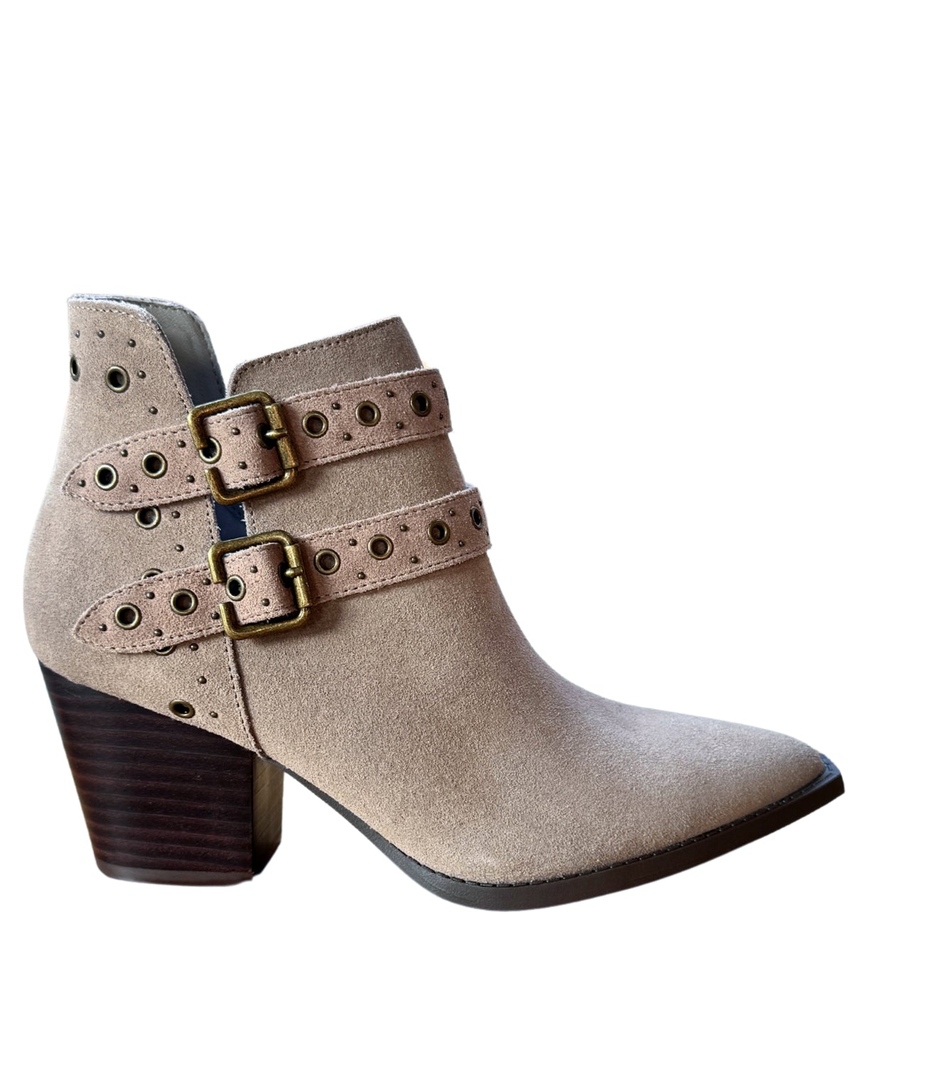 Elsa Leather Ankle Boot in Taupe Shoes