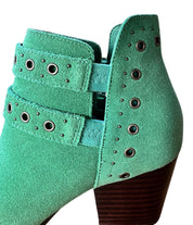 Elsa Leather Ankle Boot in Teal Shoes