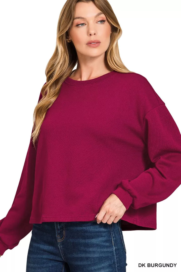 Zenana French Rib Pullover and Pants Set | Daverri Fashions