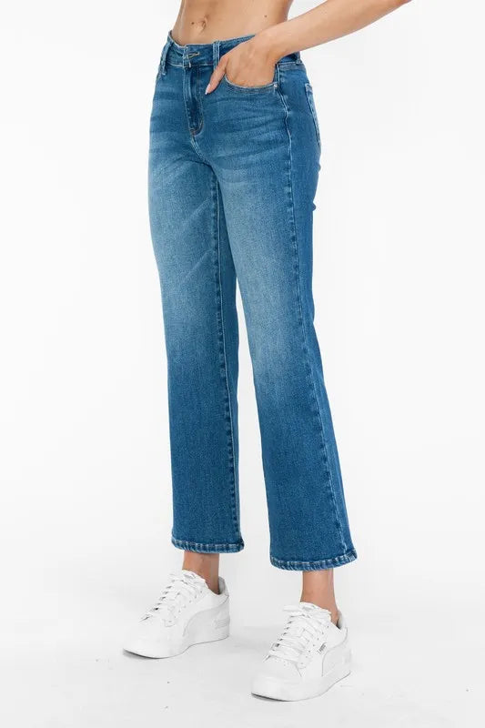 bytos Full Size Cat's Whiskers Mid Rise Ankle Jeans | Jeans Daverri Fashions