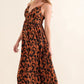 And The Why Leopard Print Plunge Maxi Dress Brown S Maxi Dresses
