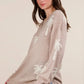VERY J Palm Tree Graphic Oversized Knit Sweater Sweaters