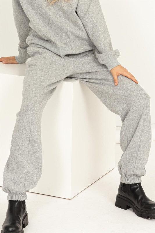 High-Waisted Pintuck Sweatpants Sweatpants