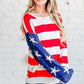 And The Why American Flag Long Sleeve Sweater - DAVERRI FASHIONS