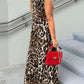 Plus Size Leopard Print Sleeveless Maxi Dress - DAVERRI FASHIONS