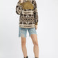 Umgee Aztec Print Sherpa Pullover - DAVERRI FASHIONS