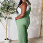 Double Take Full Size Wide Strap Overall with Pockets Overalls