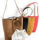 Fame Bucket Pouch Faux Suede Tote Bag - DAVERRI FASHIONS